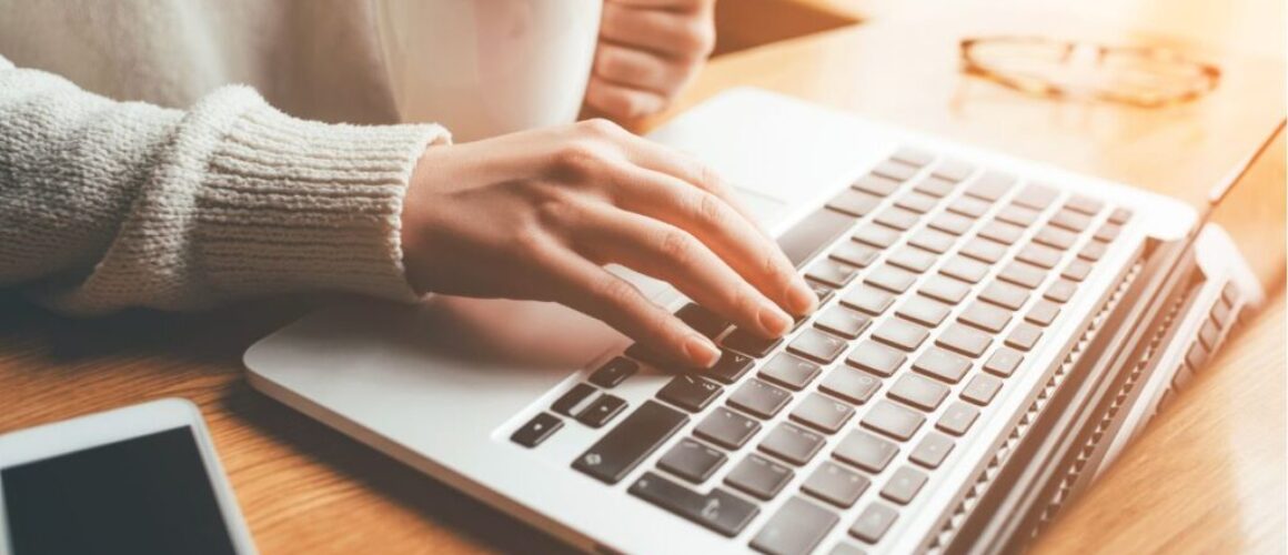 A woman searching on the internet to help illustrate the struggles of choosing a direct access barrister.